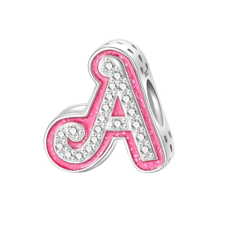 Charm Lettre Rose A~Z