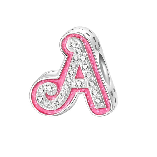 Charm Lettre Rose A~Z