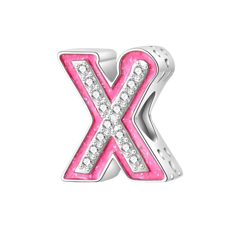 Charm Lettre Rose A~Z