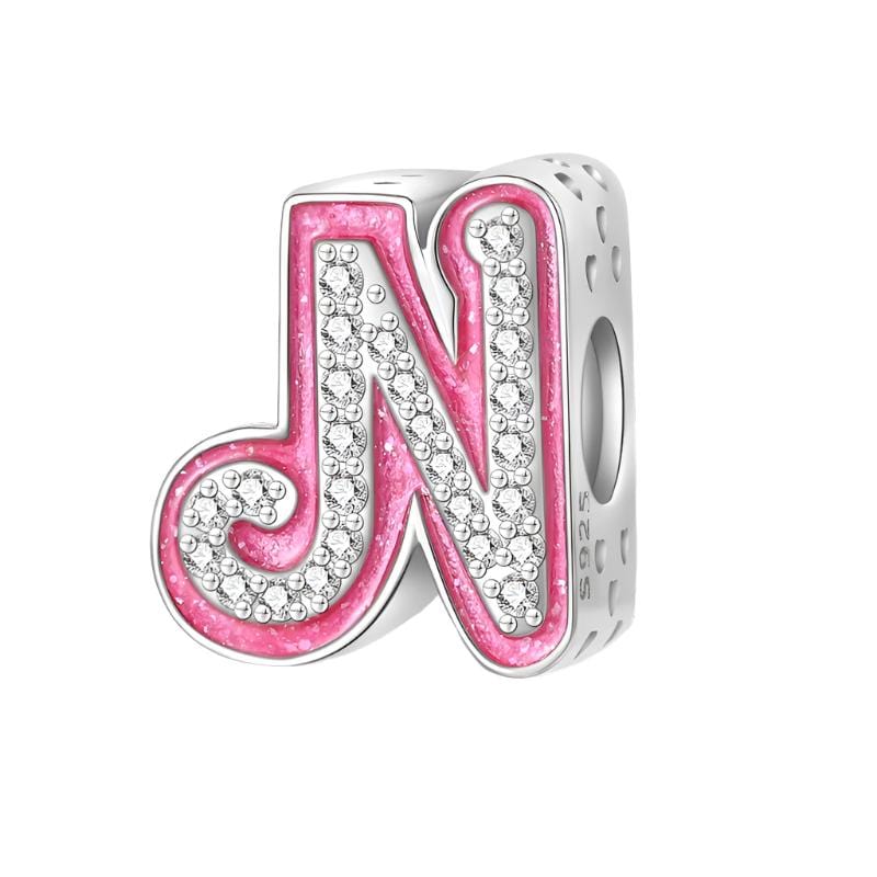 Charm Lettre Rose A~Z