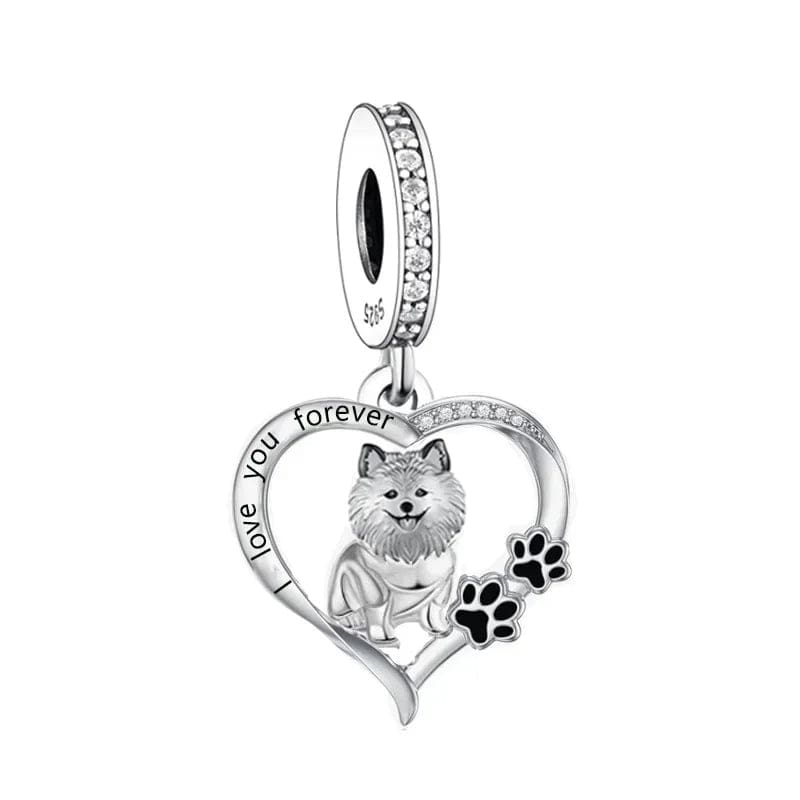 Charm Cœur Poméranien Love