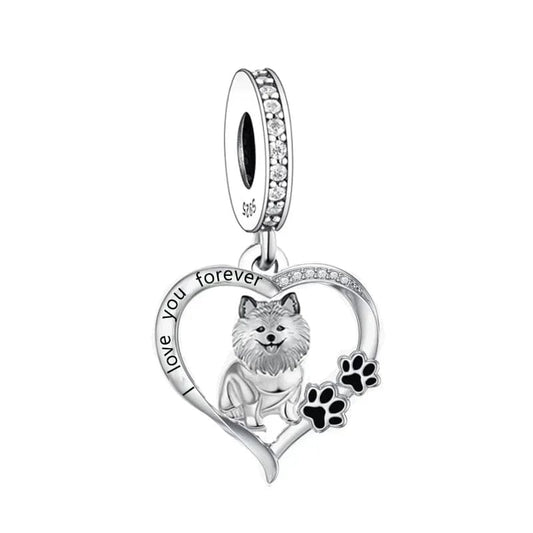 Charm Cœur Poméranien Love