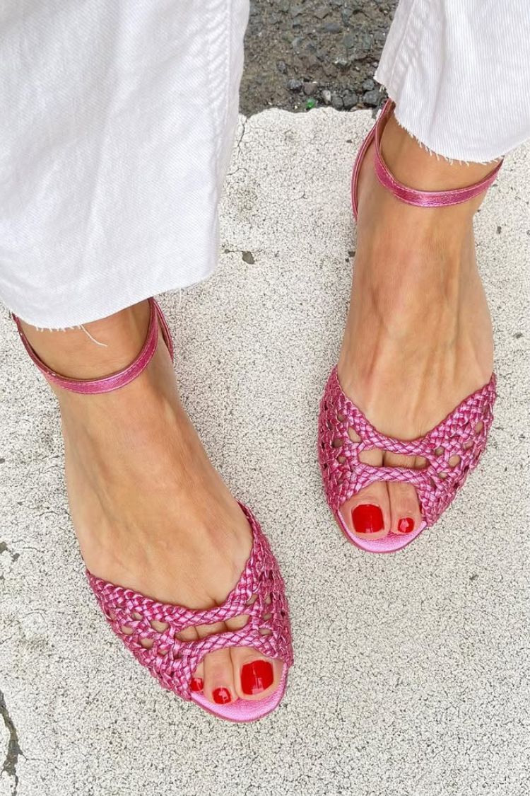 Isadora | Flettede gyldne sandaler