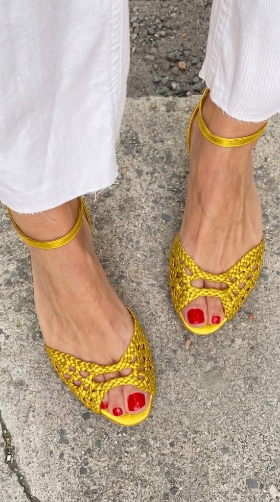 Isadora | Flettede gyldne sandaler