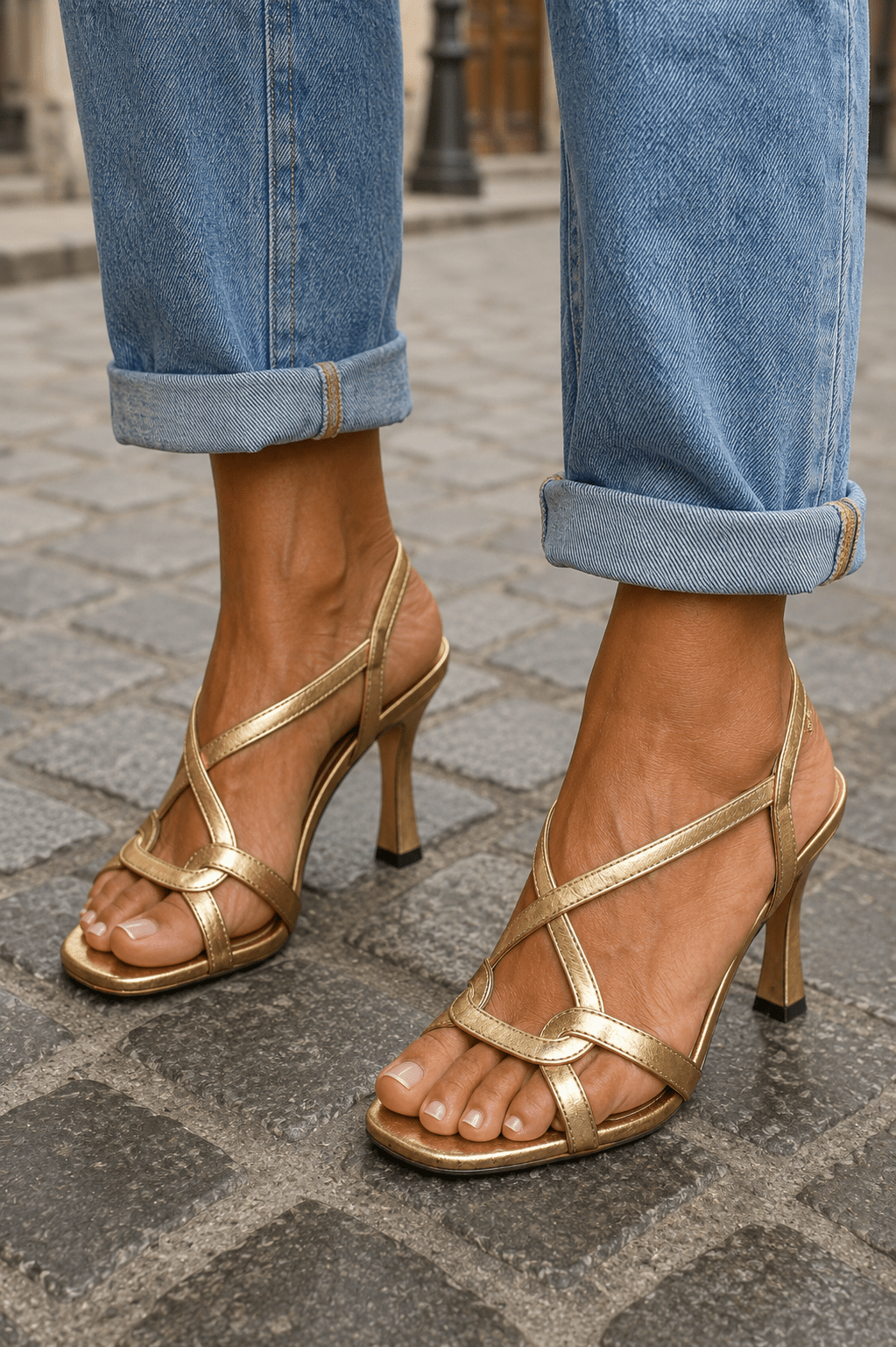 Elisabeth | Gyldne sandaler – sommercharme