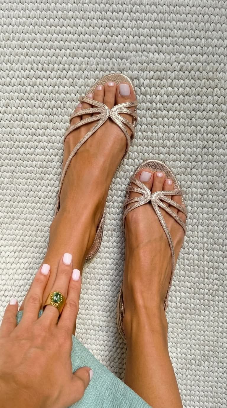 Marta | Gyldne sandaler: sommerens elegance