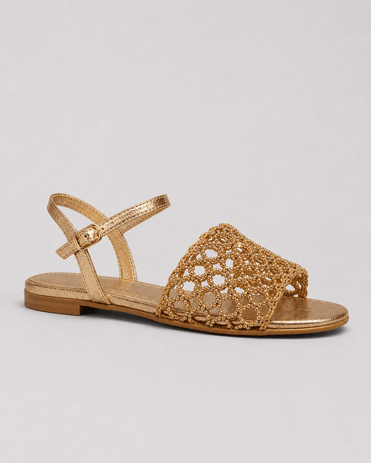Aurora | Gyldne sandaler – sommercharme