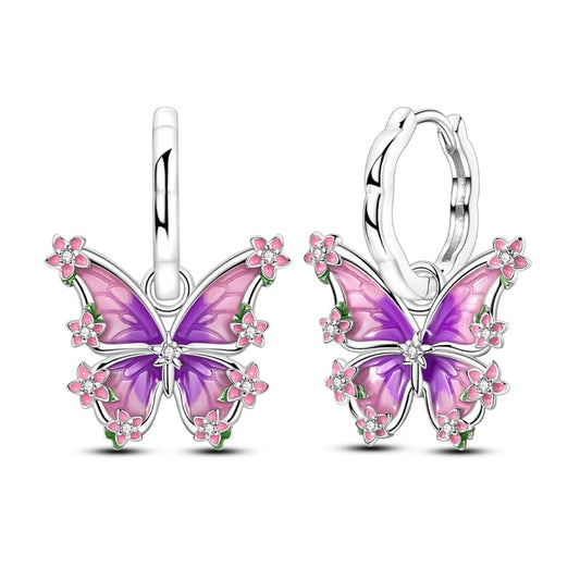 Créoles Papillon et Fleur Violette