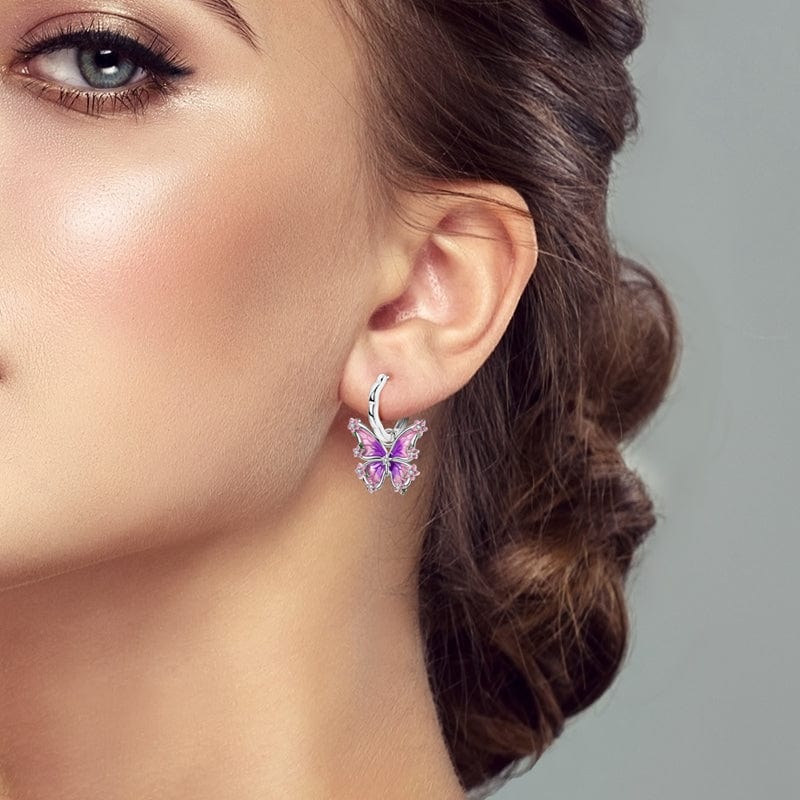 Créoles Papillon et Fleur Violette
