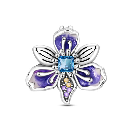 Charm Fleur Épanouie Violette