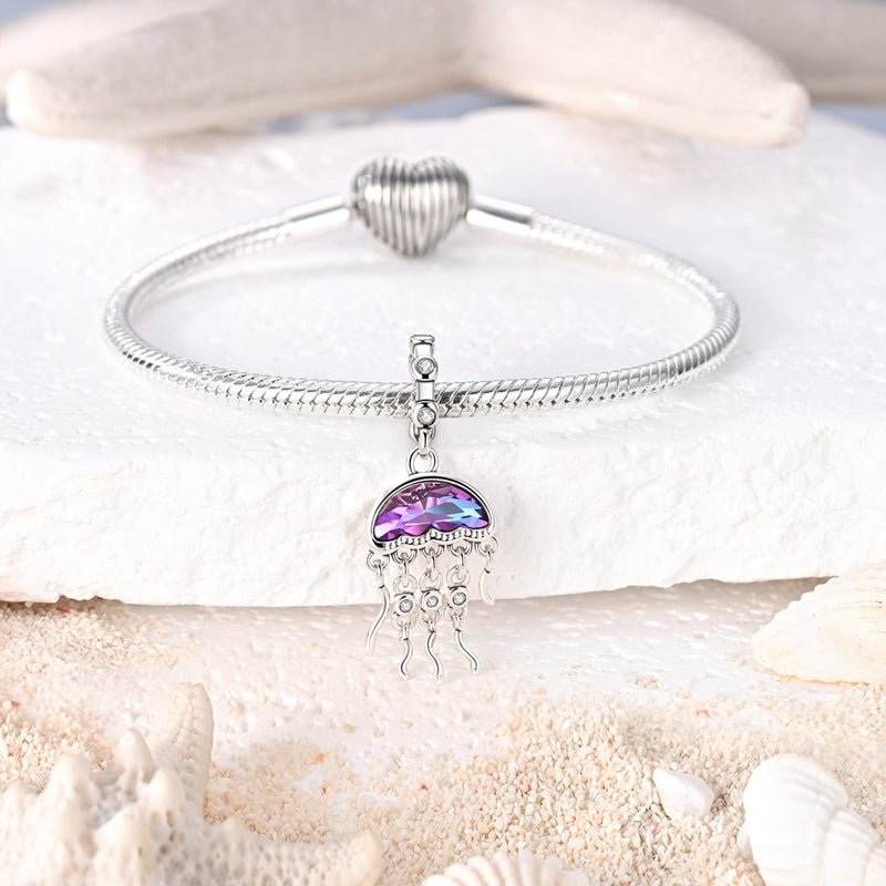 Charm Pendant Méduse Violette