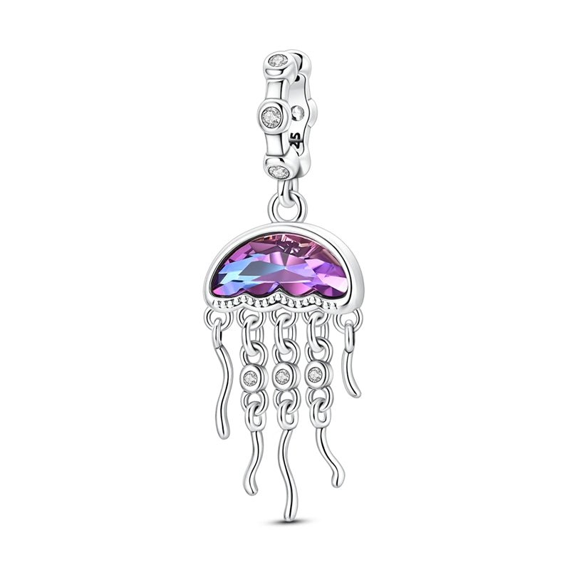 Charm Pendant Méduse Violette