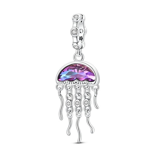 Charm Pendant Méduse Violette