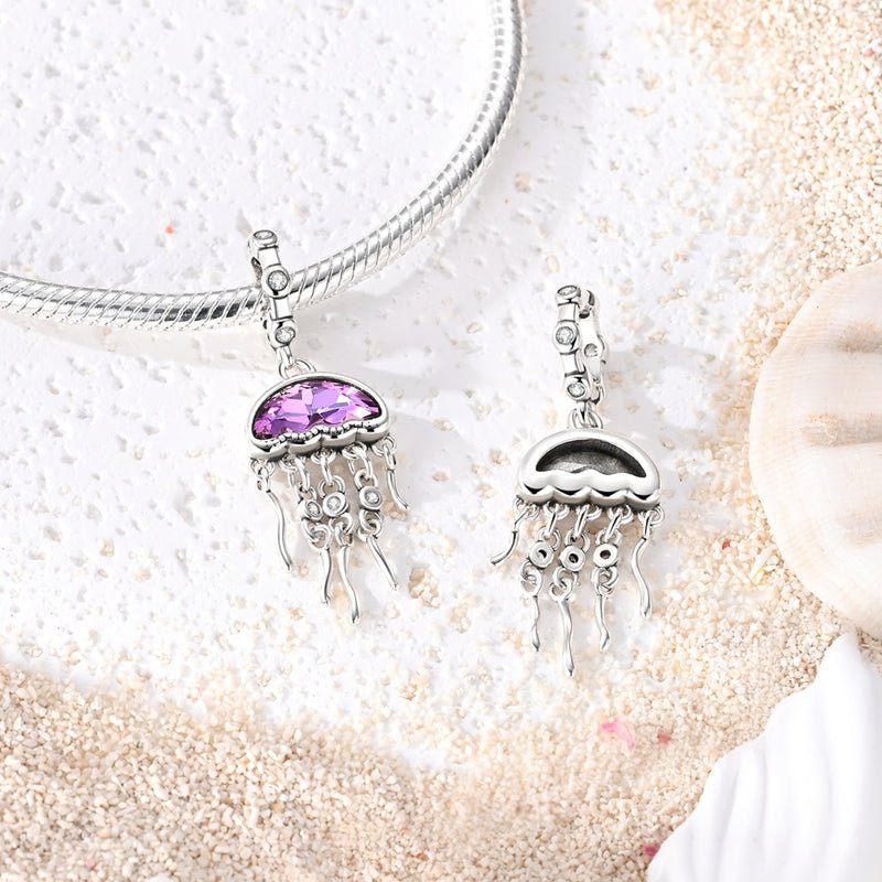 Charm Pendant Méduse Violette