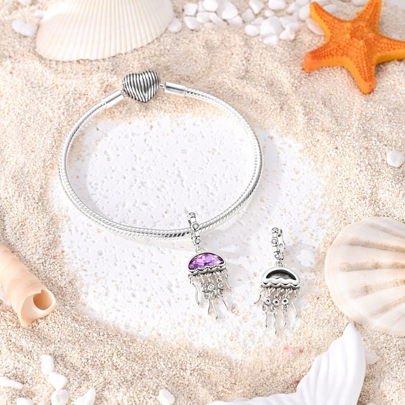 Charm Pendant Méduse Violette