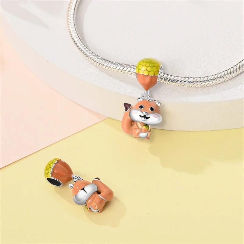 Charm Pendant Écureuil Roux