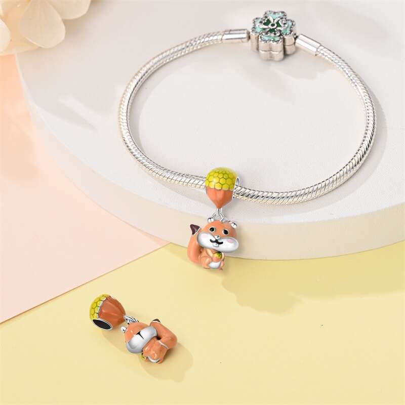 Charm Pendant Écureuil Roux
