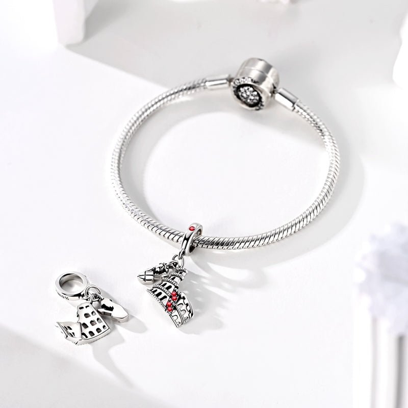 Charm Pendant Colisée Romain et Gladiateur