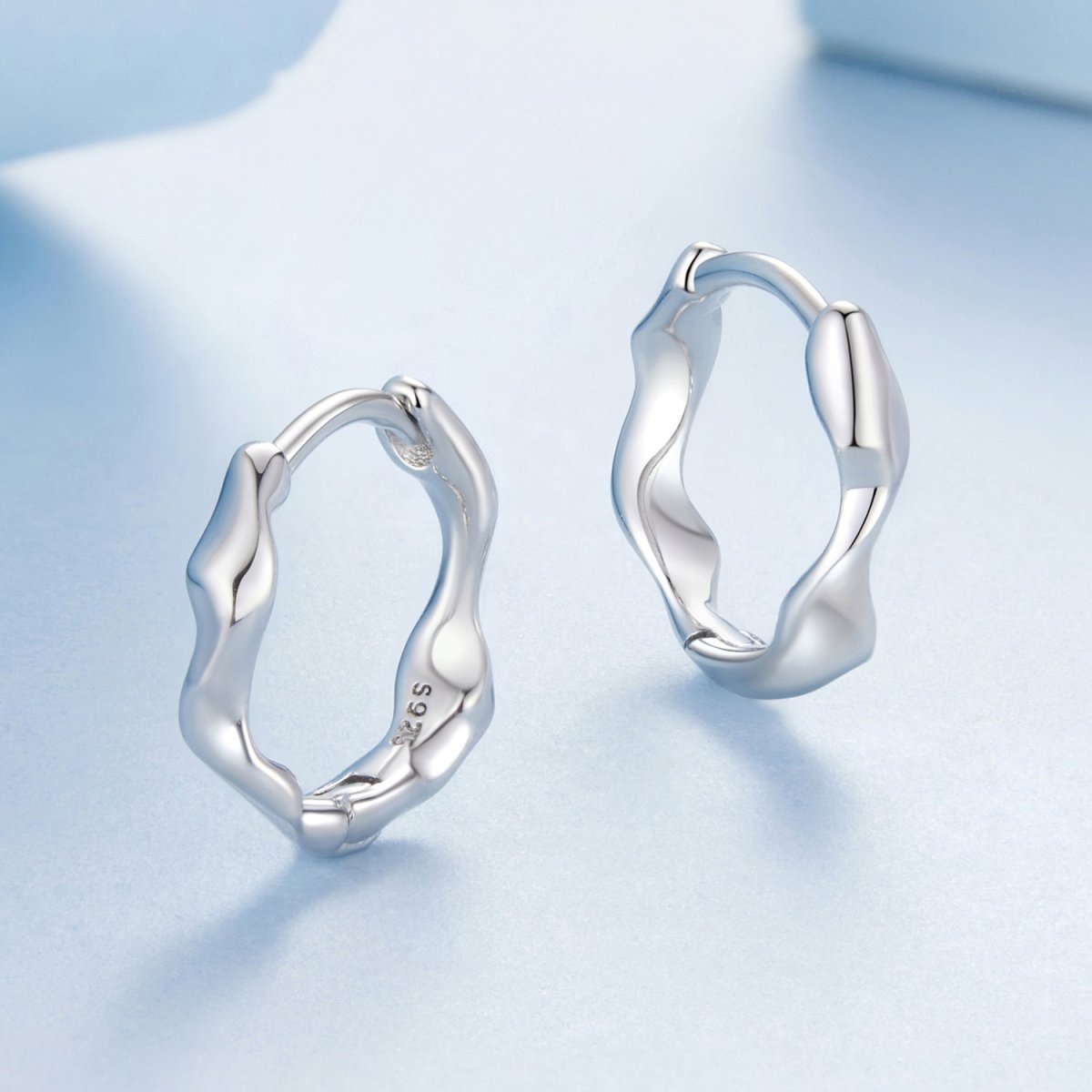 Créoles Argent Vague Sculptée