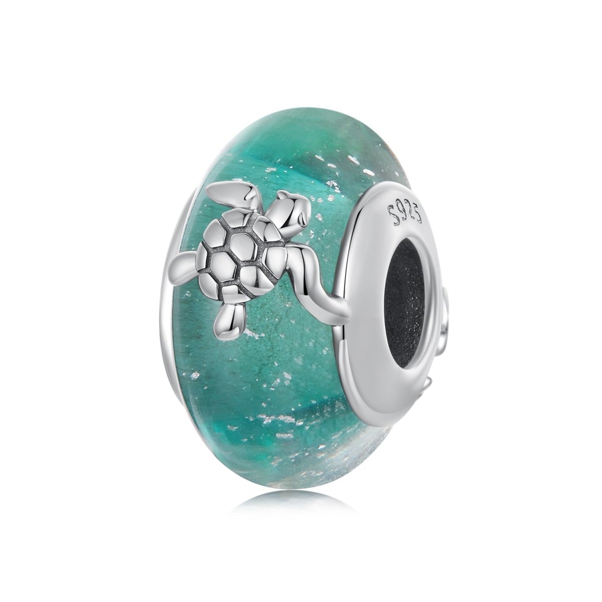 Charm Murano Tortue Marine et Vague Océan