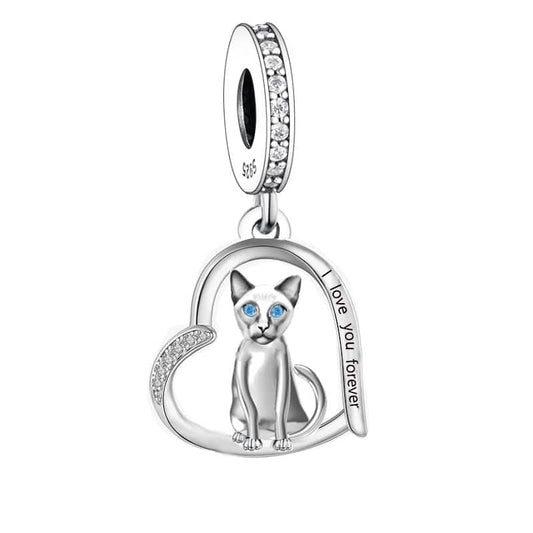 Charm Pendant Chat Siamois