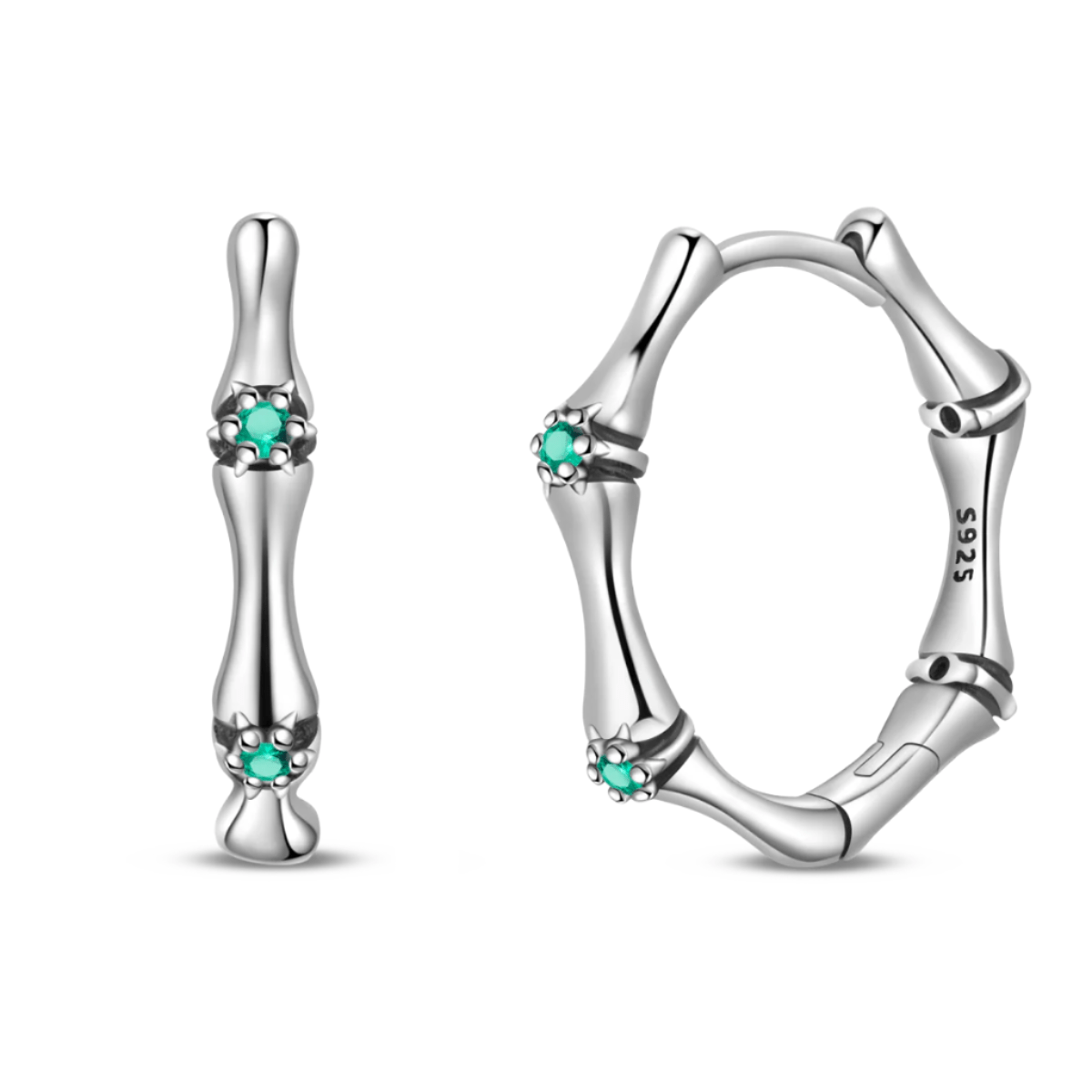 Créoles Argent Bambou