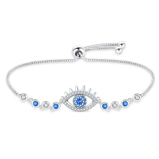Bracelet Œil Protecteur Bleu Scintillant