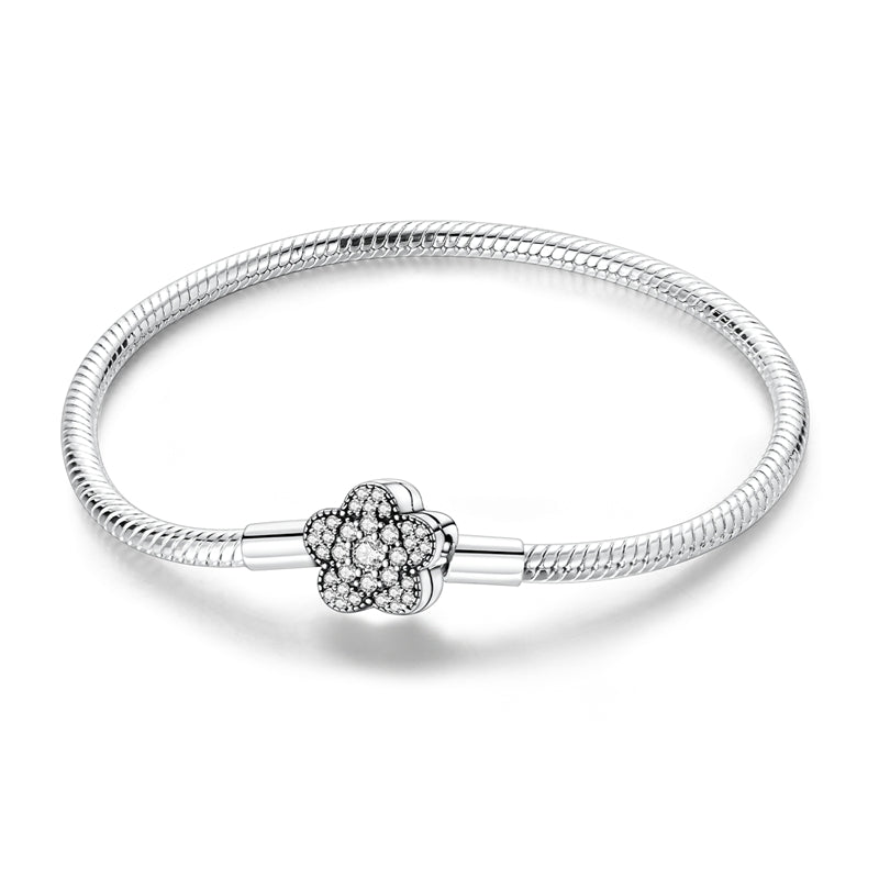 Bracelet à Charms Floral Scintillant