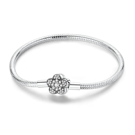 Bracelet à Charms Floral Scintillant