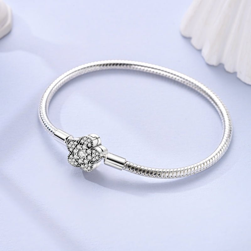 Bracelet à Charms Floral Scintillant