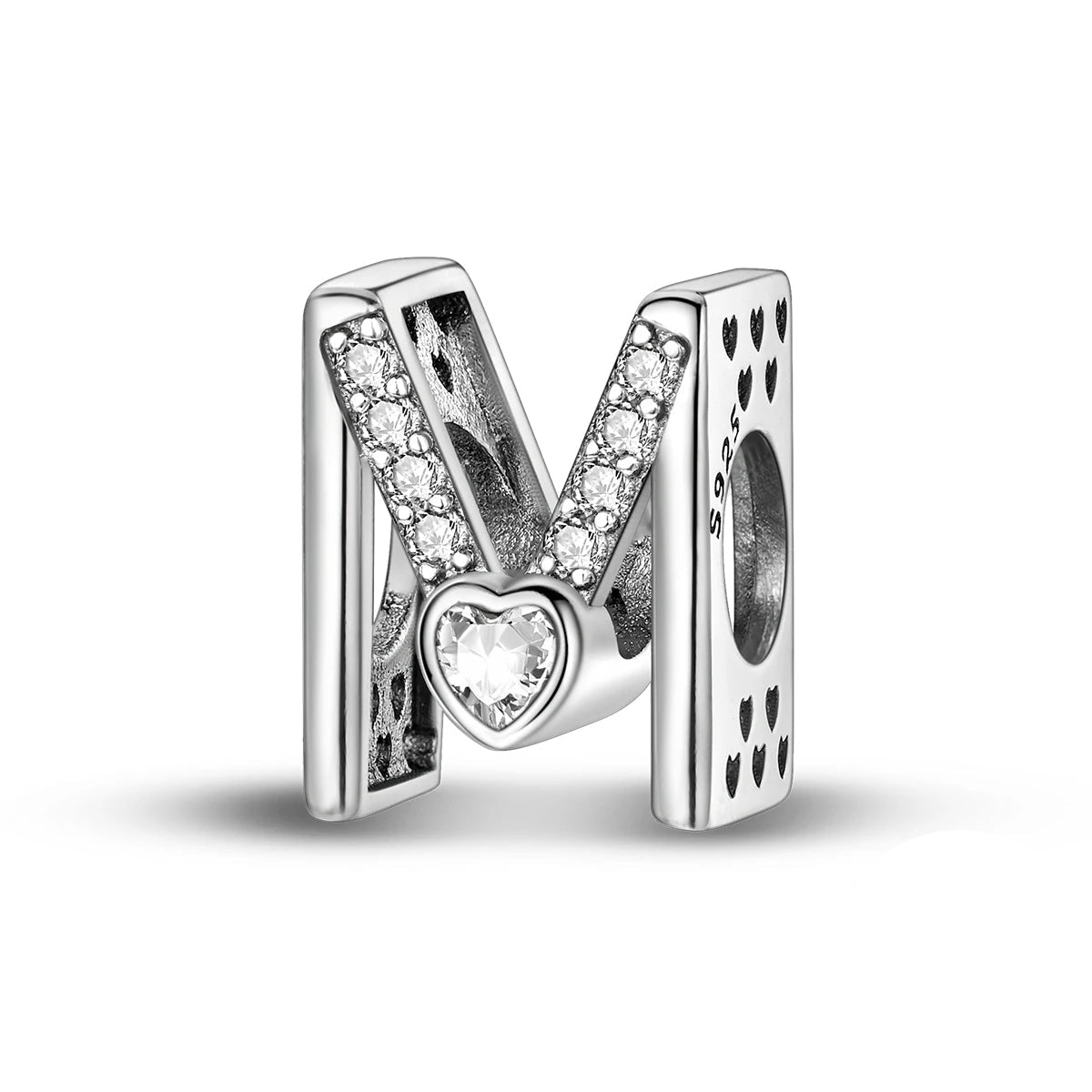 Charm Lettre Cœur Scintillant A~Z
