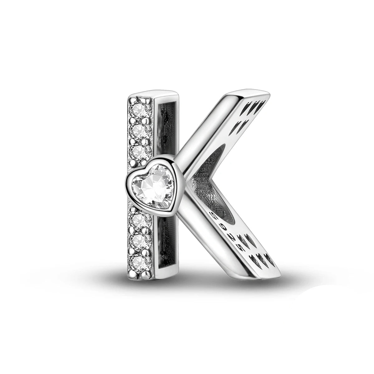 Charm Lettre Cœur Scintillant A~Z