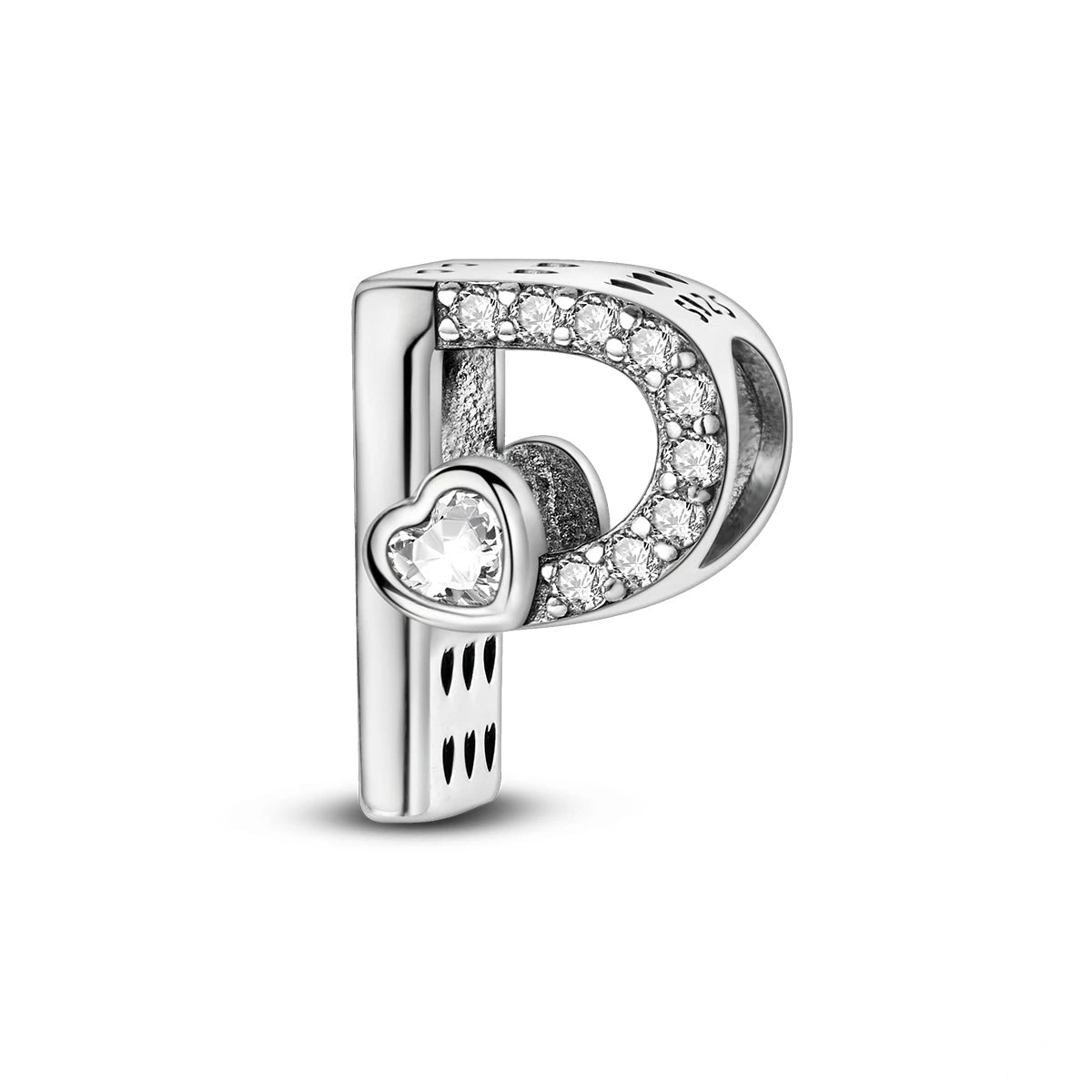 Charm Lettre Cœur Scintillant A~Z