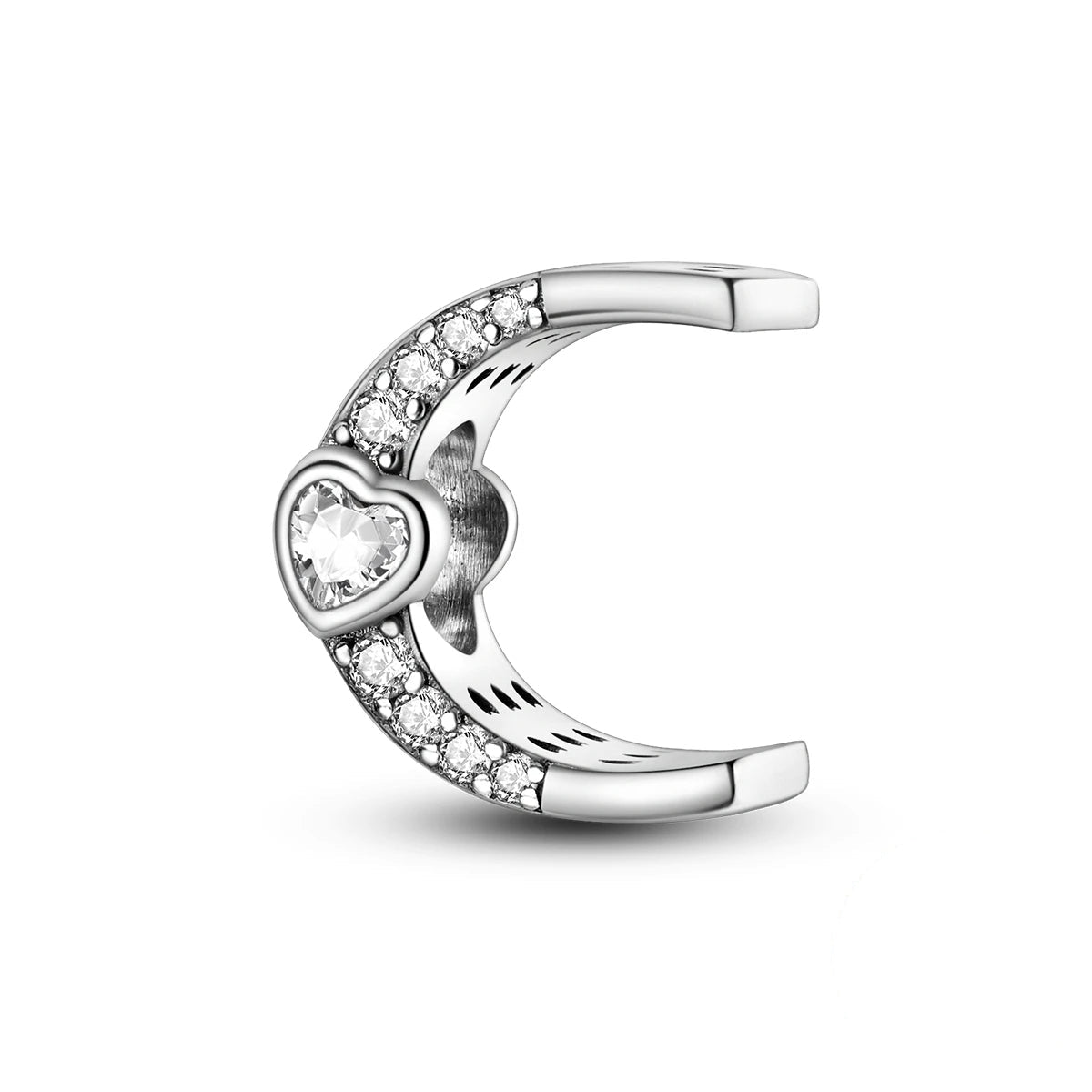 Charm Lettre Cœur Scintillant A~Z
