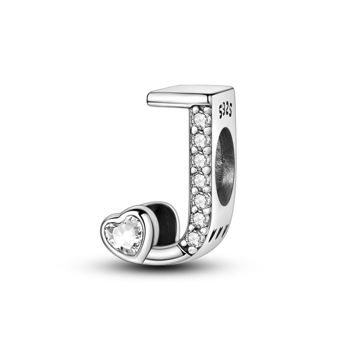 Charm Lettre Cœur Scintillant A~Z