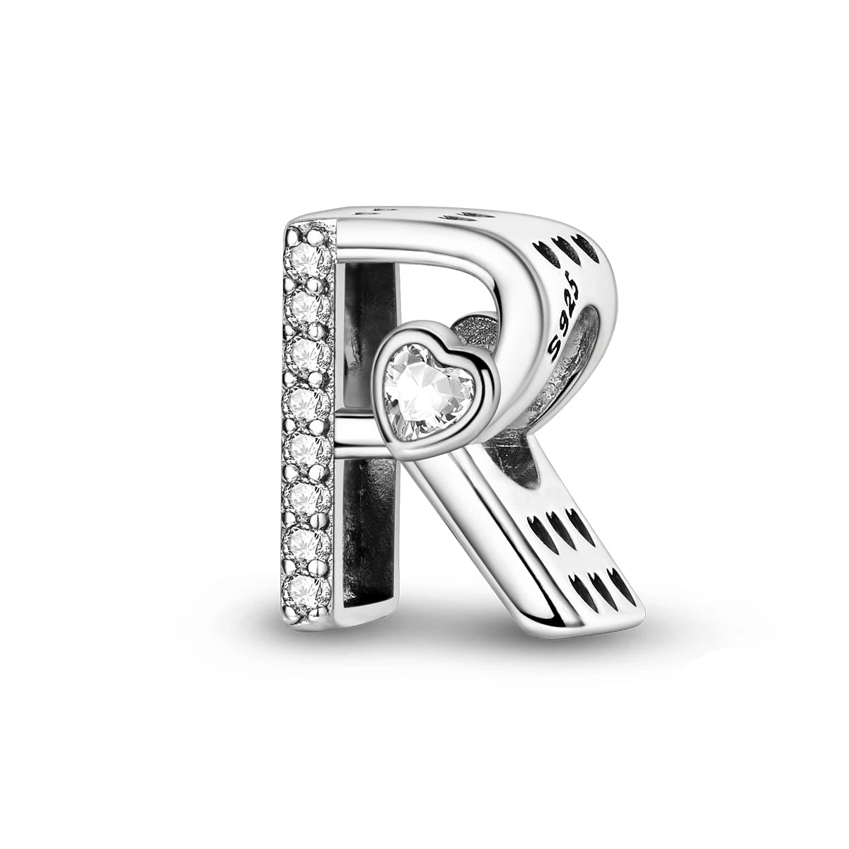 Charm Lettre Cœur Scintillant A~Z