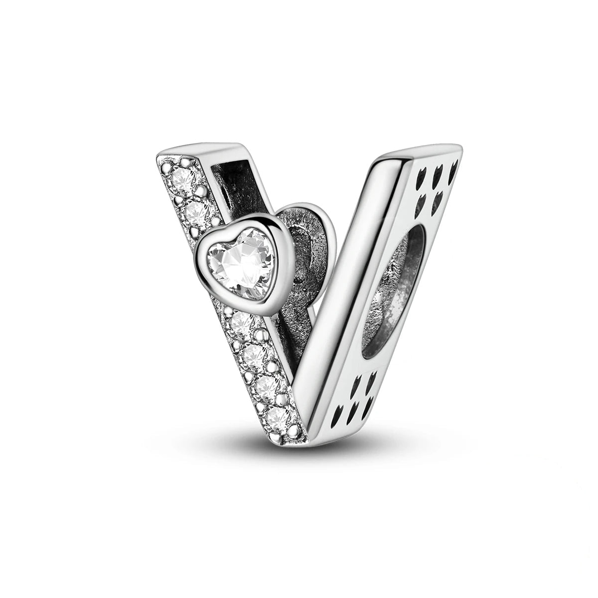 Charm Lettre Cœur Scintillant A~Z