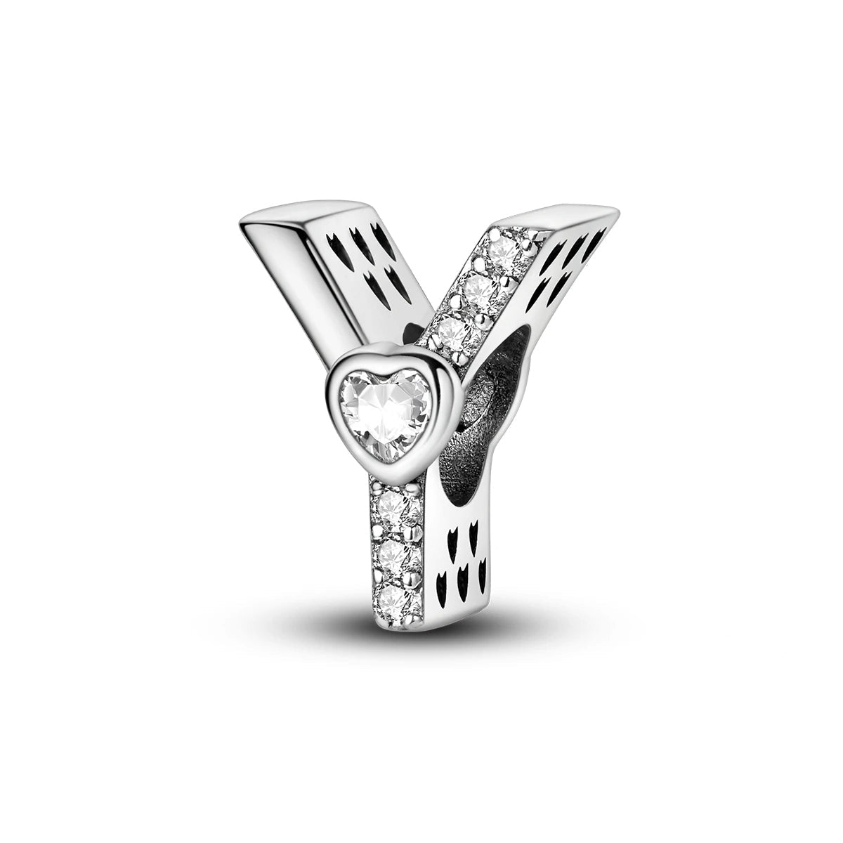 Charm Lettre Cœur Scintillant A~Z