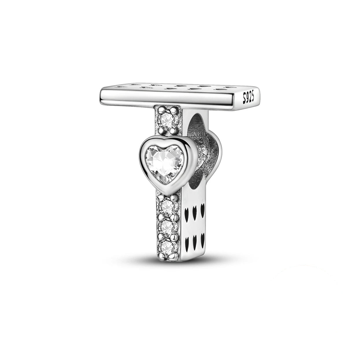 Charm Lettre Cœur Scintillant A~Z