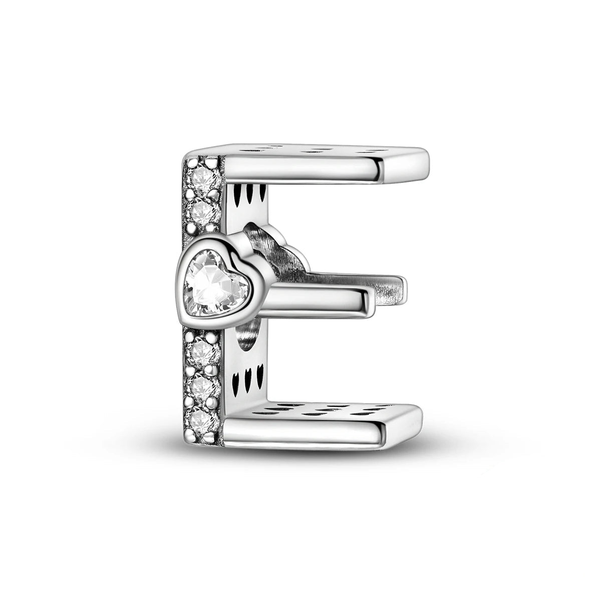 Charm Lettre Cœur Scintillant A~Z