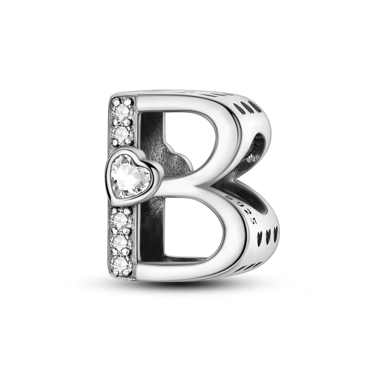 Charm Lettre Cœur Scintillant A~Z