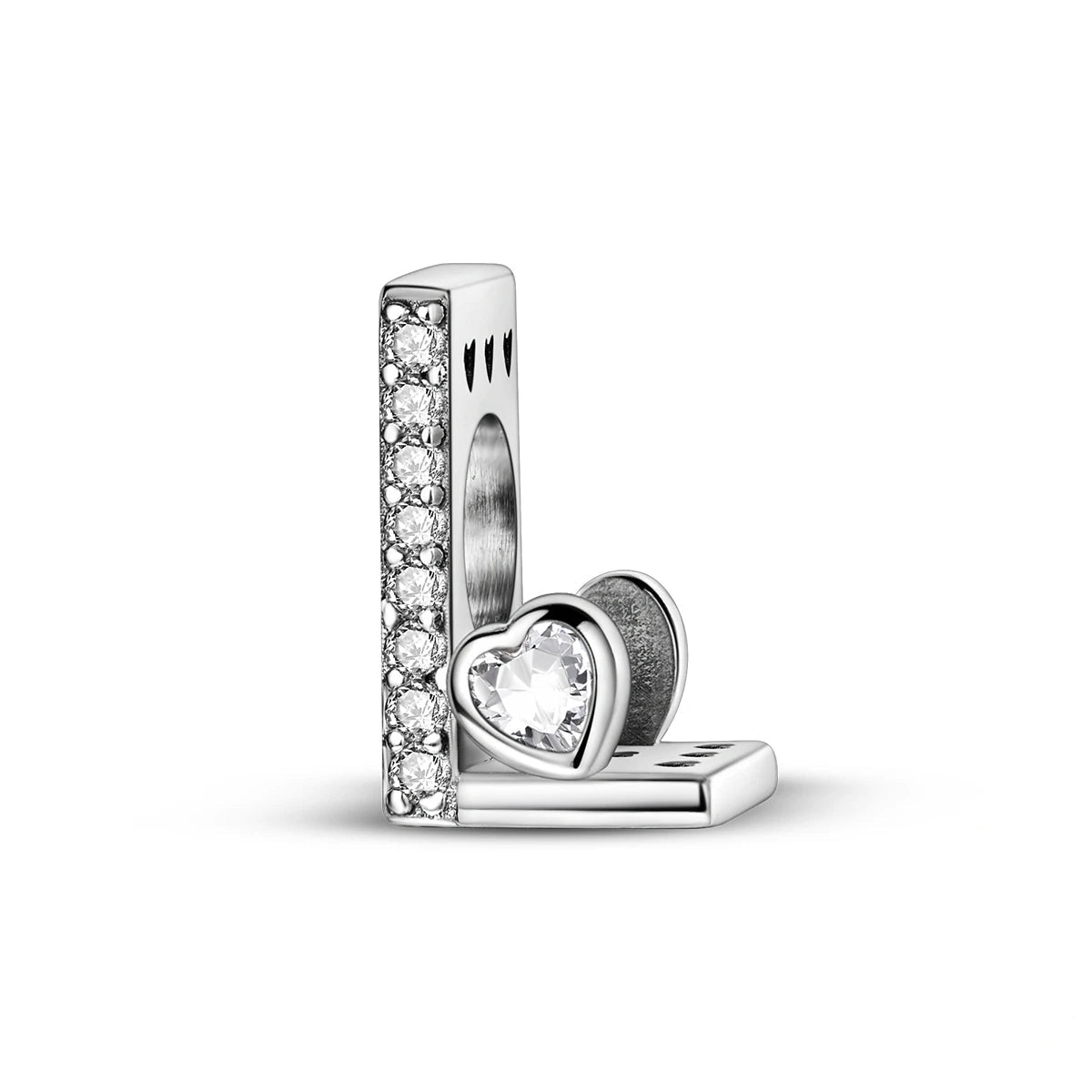 Charm Lettre Cœur Scintillant A~Z