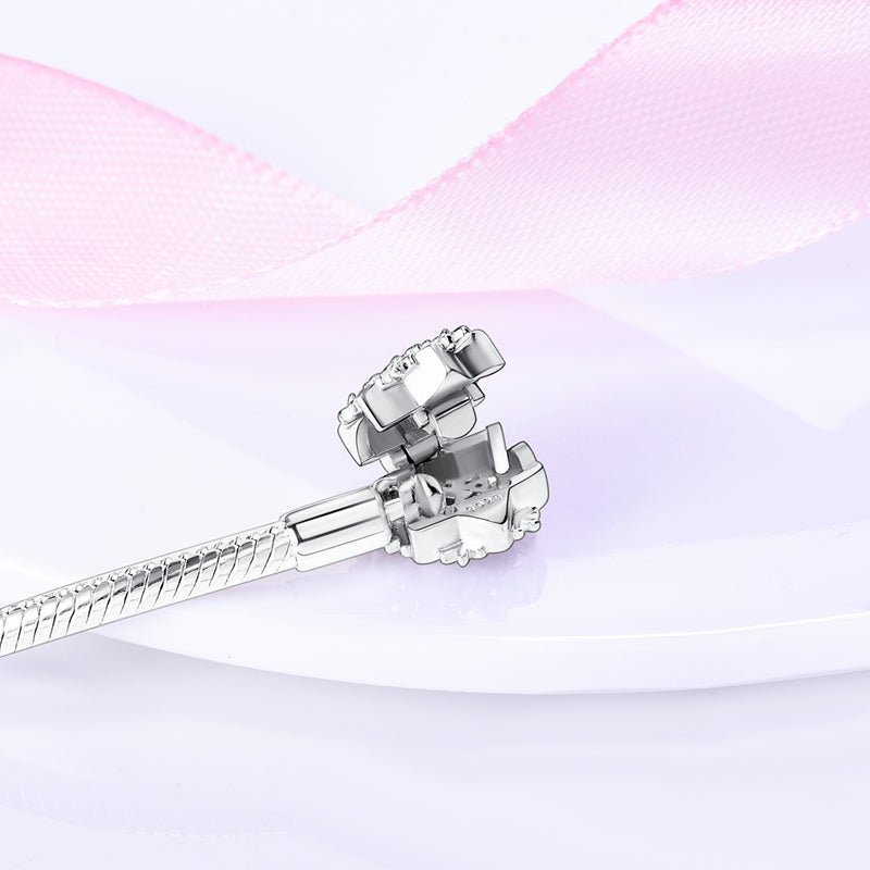 Bracelet à Charms avec Fermoir Flocon Scintillant