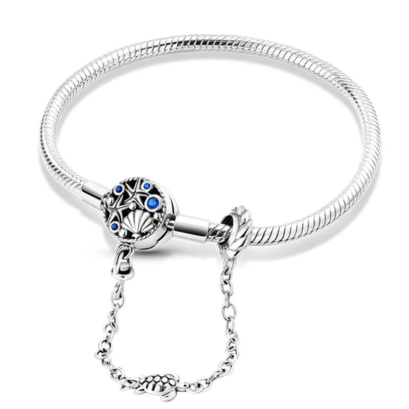 Bracelet à Charms Étoile de Mer avec Chaîne de Sécurité