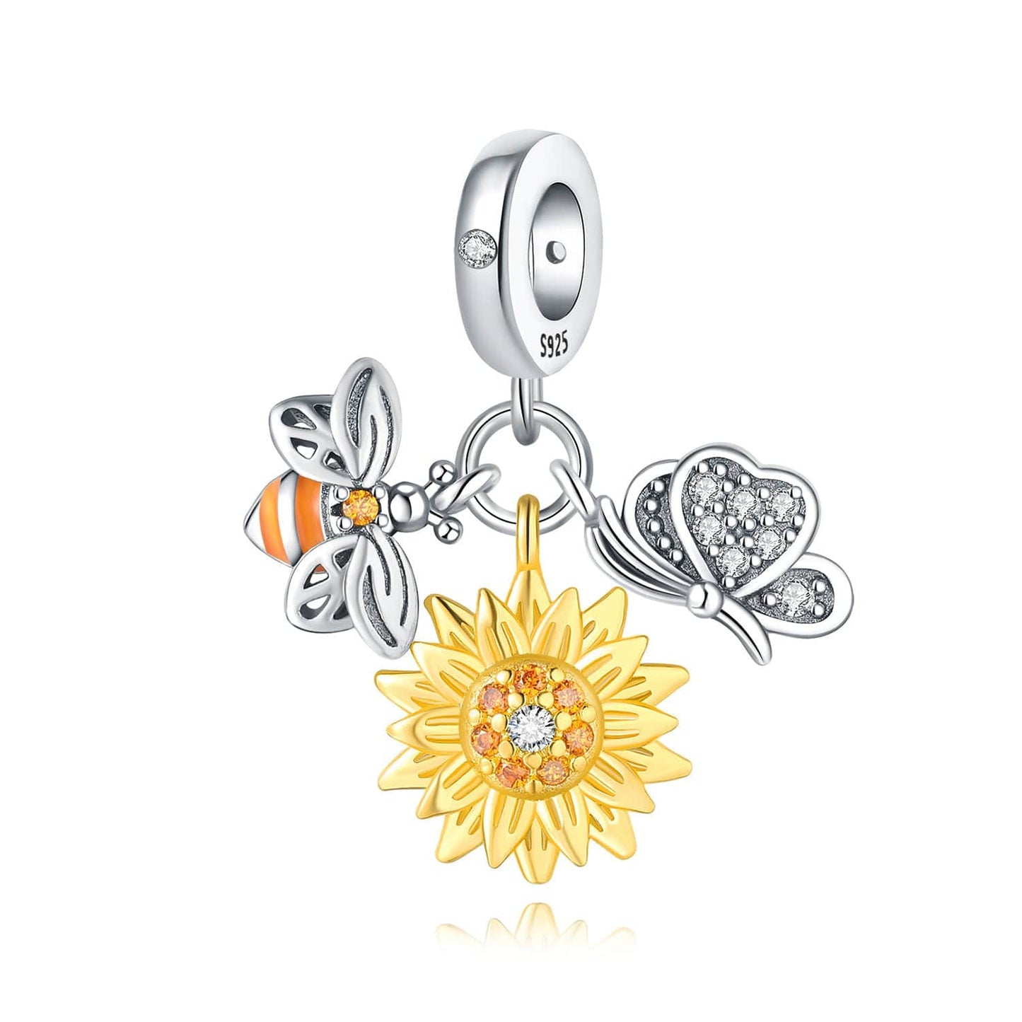 Charm Tournesol, Abeille et Papillon