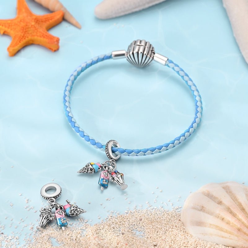 Charm Pendant Douceurs Glace, Esquimau et Milkshake