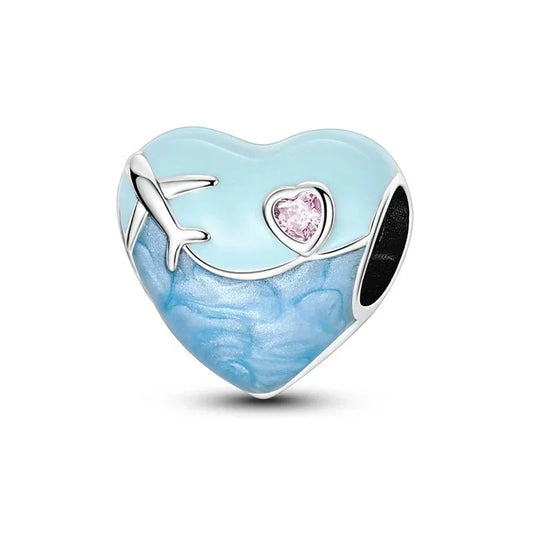 Charm Cœur Avion The World Is Yours to Explore