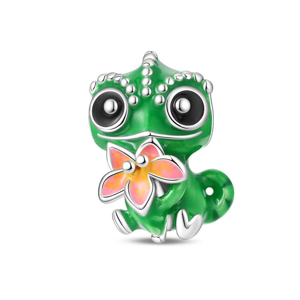 Charm Bébé Caméléon Thermochromique avec Fleur