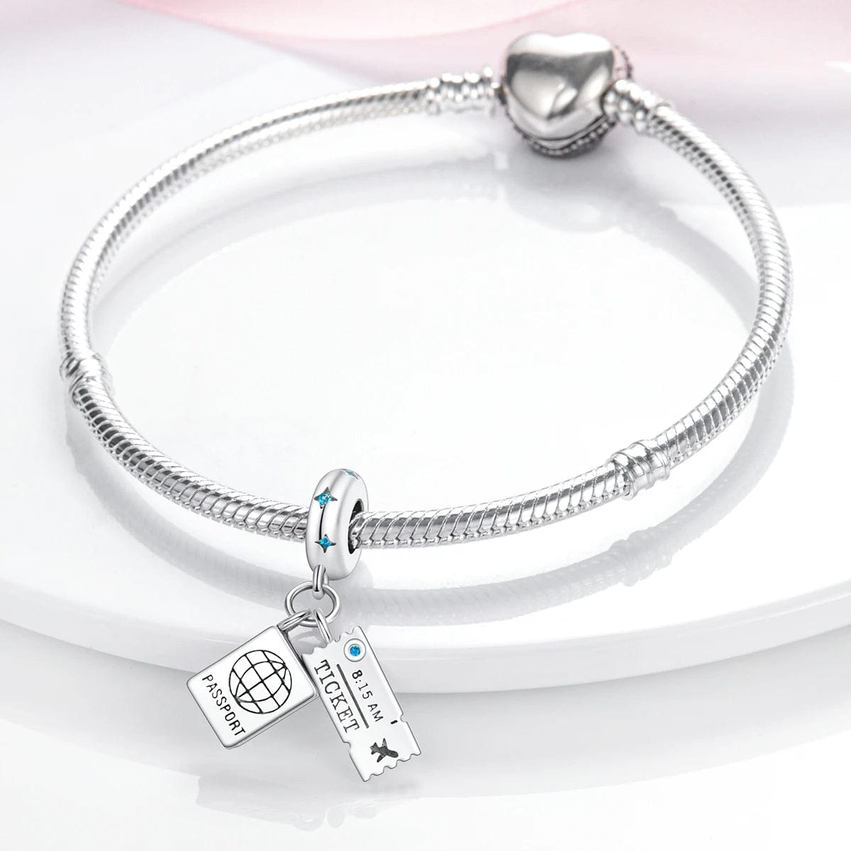 Charm Pendant Voyage Passeport et Billet