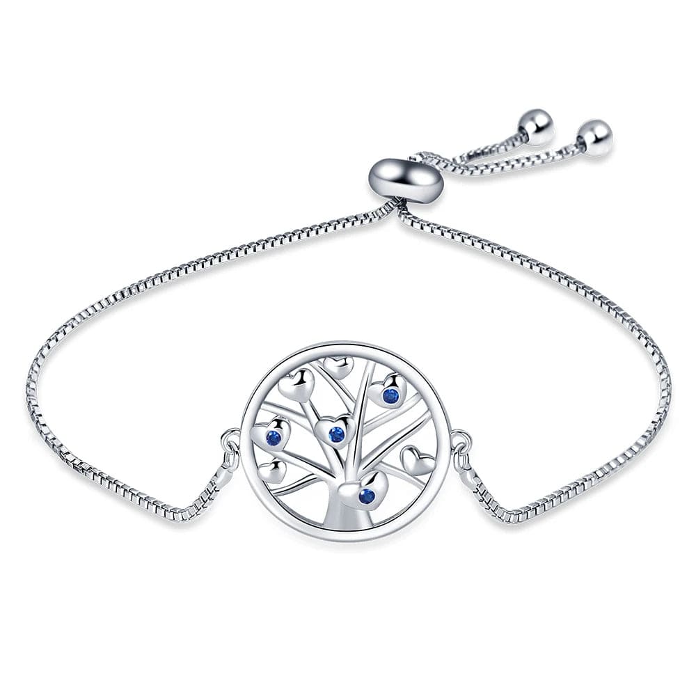 Bracelet Arbre de Vie aux Accents de Pierre Bleue
